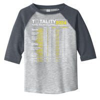Total Solar Eclipse 2024 Time - April 8 Path Of The Eclipse Toddler Fine Jersey T-Shirt