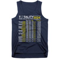 Total Solar Eclipse 2024 Time - April 8 Path Of The Eclipse Tank Top