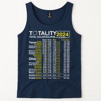 Total Solar Eclipse 2024 Time - April 8 Path Of The Eclipse Tank Top