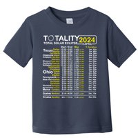 Total Solar Eclipse 2024 Time - April 8 Path Of The Eclipse Toddler T-Shirt