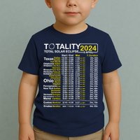 Total Solar Eclipse 2024 Time - April 8 Path Of The Eclipse Toddler T-Shirt