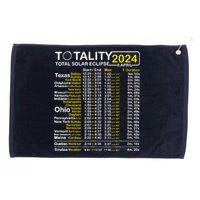 Total Solar Eclipse 2024 Time - April 8 Path Of The Eclipse Grommeted Golf Towel