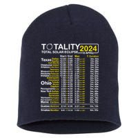 Total Solar Eclipse 2024 Time - April 8 Path Of The Eclipse Short Acrylic Beanie