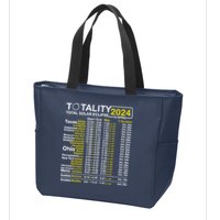 Total Solar Eclipse 2024 Time - April 8 Path Of The Eclipse Zip Tote Bag