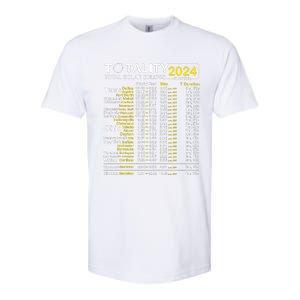 Total Solar Eclipse 2024 Time - April 8 Path Of The Eclipse Softstyle® CVC T-Shirt