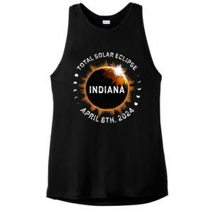 Total Solar Eclipse Path of Totality April 8th 2024 Indiana Ladies PosiCharge Tri-Blend Wicking Tank