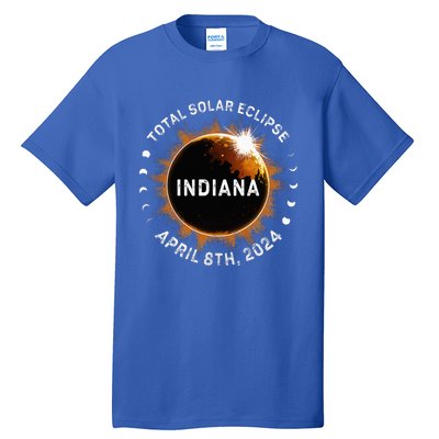 Total Solar Eclipse Path of Totality April 8th 2024 Indiana Tall T-Shirt