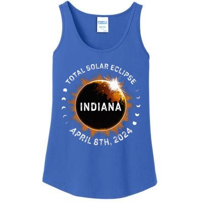 Total Solar Eclipse Path of Totality April 8th 2024 Indiana Ladies Essential Tank