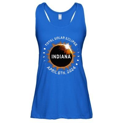 Total Solar Eclipse Path of Totality April 8th 2024 Indiana Ladies Essential Flowy Tank