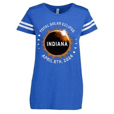 Total Solar Eclipse Path of Totality April 8th 2024 Indiana Enza Ladies Jersey Football T-Shirt