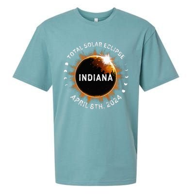 Total Solar Eclipse Path of Totality April 8th 2024 Indiana Sueded Cloud Jersey T-Shirt