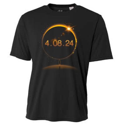 Total Solar Eclipse April 8 2024 Cooling Performance Crew T-Shirt