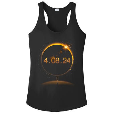 Total Solar Eclipse April 8 2024 Ladies PosiCharge Competitor Racerback Tank