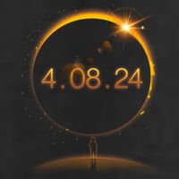 Total Solar Eclipse April 8 2024 Large Microfiber Waffle Golf Towel