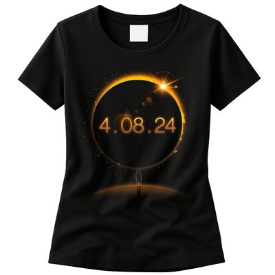 Total Solar Eclipse April 8 2024 Womens T-Shirt