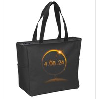 Total Solar Eclipse April 8 2024 Zip Tote Bag