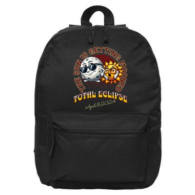 Total Solar Eclipse Chase 2024 Sun Is Getting Mooned 16 in Basic Backpack