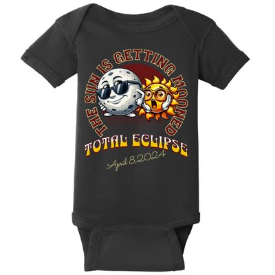 Total Solar Eclipse Chase 2024 Sun Is Getting Mooned Baby Bodysuit