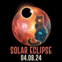 Total Solar Eclipse Galaxy Space Cat Flexfit Unipanel Trucker Cap