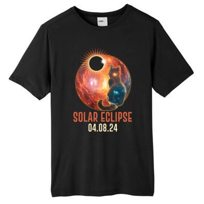 Total Solar Eclipse Galaxy Space Cat Tall Fusion ChromaSoft Performance T-Shirt