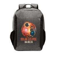Total Solar Eclipse Galaxy Space Cat Vector Backpack