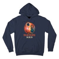 Total Solar Eclipse Galaxy Space Cat Hoodie