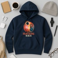 Total Solar Eclipse Galaxy Space Cat Hoodie