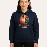 Total Solar Eclipse Galaxy Space Cat Hoodie