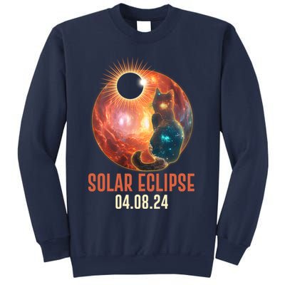 Total Solar Eclipse Galaxy Space Cat Sweatshirt