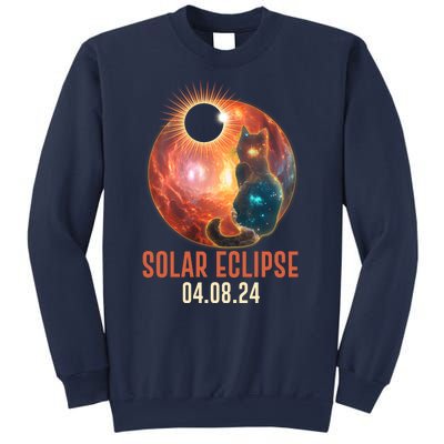 Total Solar Eclipse Galaxy Space Cat Sweatshirt