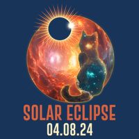 Total Solar Eclipse Galaxy Space Cat T-Shirt