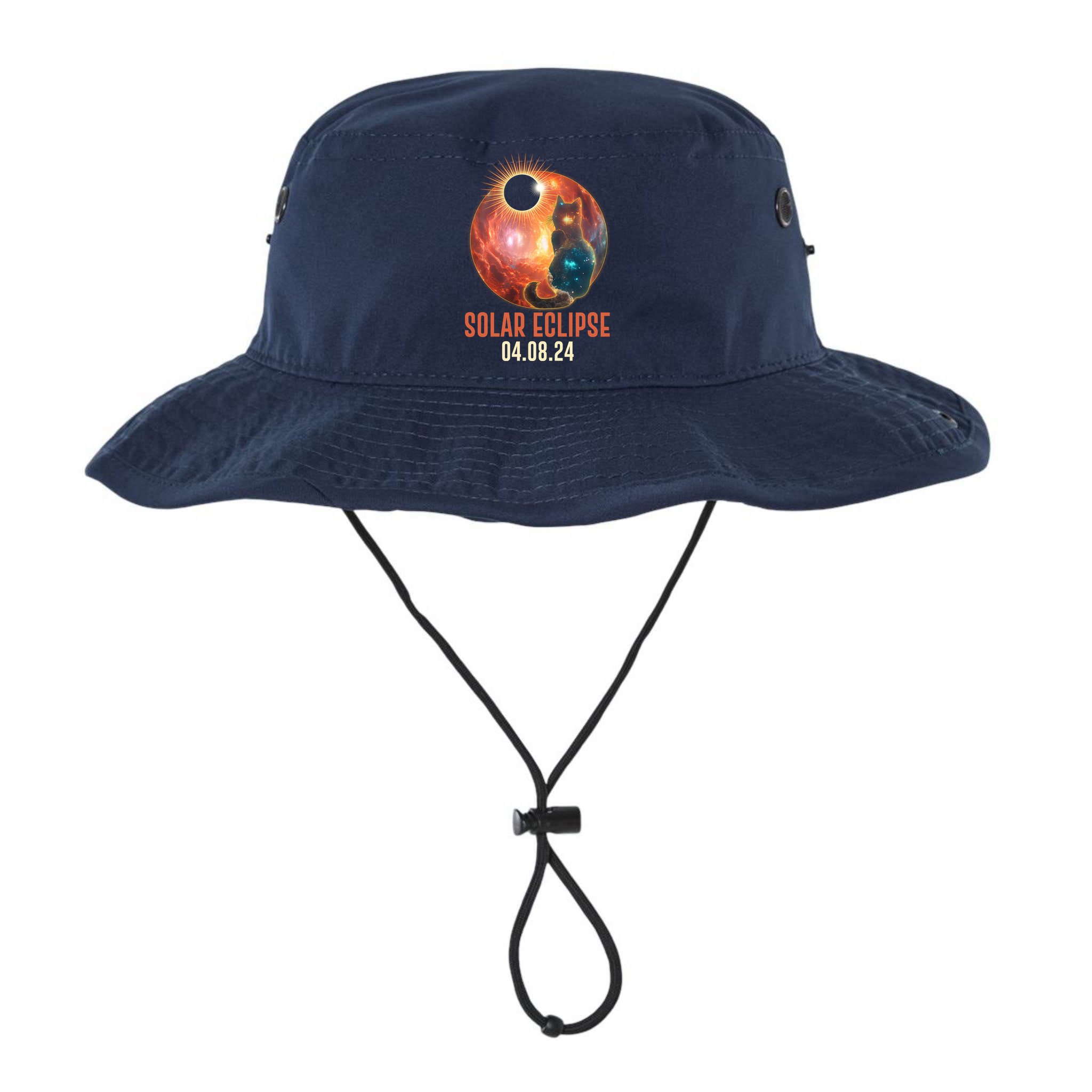 Total Solar Eclipse Galaxy Space Cat Bucket Hat