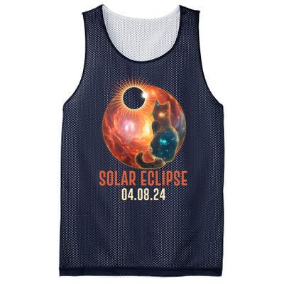 Total Solar Eclipse Galaxy Space Cat Mesh Reversible Basketball Jersey Tank