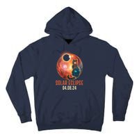 Total Solar Eclipse Galaxy Space Cat Tall Hoodie