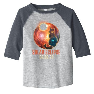 Total Solar Eclipse Galaxy Space Cat Toddler Fine Jersey T-Shirt