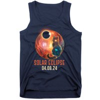 Total Solar Eclipse Galaxy Space Cat Tank Top