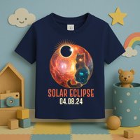 Total Solar Eclipse Galaxy Space Cat Toddler T-Shirt