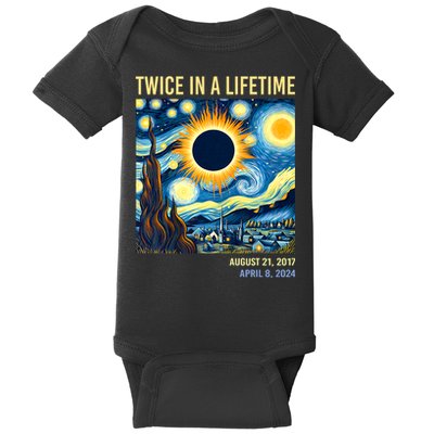 Total Solar Eclipse 2024 Twice In A Lifetime Baby Bodysuit