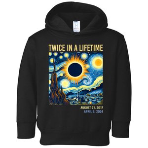 Total Solar Eclipse 2024 Twice In A Lifetime Toddler Hoodie