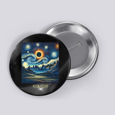 Total Solar Eclipse Van 2024 Gogh April 8 Night Starry 2024 Button