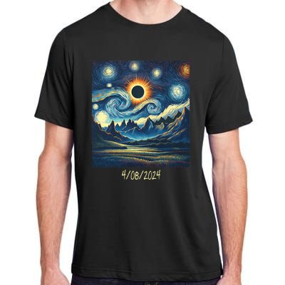 Total Solar Eclipse Van 2024 Gogh April 8 Night Starry 2024 Adult ChromaSoft Performance T-Shirt