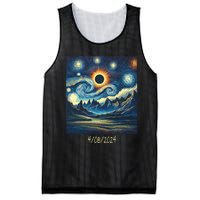 Total Solar Eclipse Van 2024 Gogh April 8 Night Starry 2024 Mesh Reversible Basketball Jersey Tank