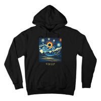 Total Solar Eclipse Van 2024 Gogh April 8 Night Starry 2024 Tall Hoodie