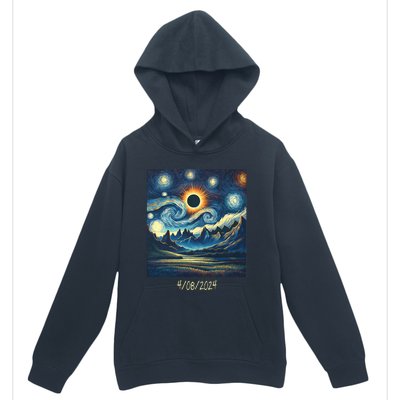 Total Solar Eclipse Van 2024 Gogh April 8 Night Starry 2024 Urban Pullover Hoodie