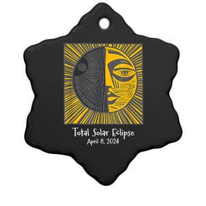 Total Solar Eclipse April 8 2024 Ceramic Star Ornament