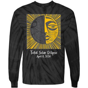 Total Solar Eclipse April 8 2024 Tie-Dye Long Sleeve Shirt