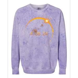 Total Solar Eclipse April 8 2024 Colorblast Crewneck Sweatshirt