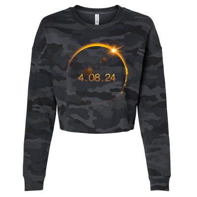 Total Solar Eclipse April 8 2024 Cropped Pullover Crew