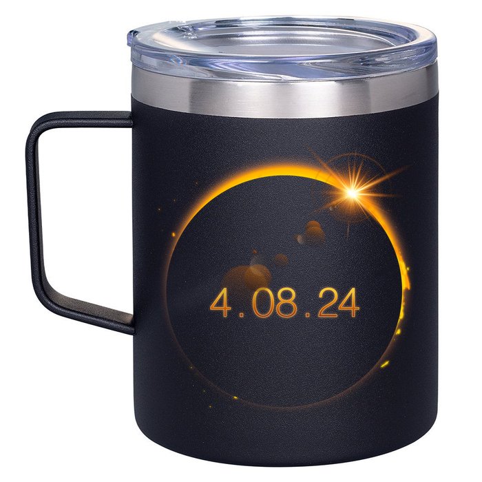 Total Solar Eclipse April 8 2024 12oz Stainless Steel Coffee Mug