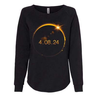 Total Solar Eclipse April 8 2024 Womens California Wash Sweatshirt